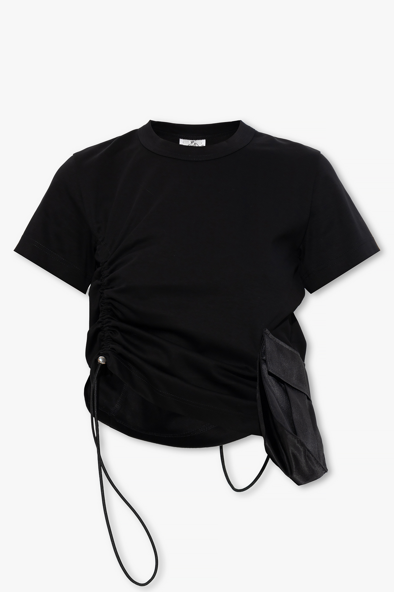 Black T-shirt with drawstrings Comme des Garçons Noir Kei Ninomiya